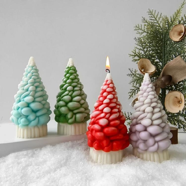 Silicone Molds Ornament Mold Christmas Tree Shape Silicone Candle Molds Candle Making Supply Silicone Texture for Candle