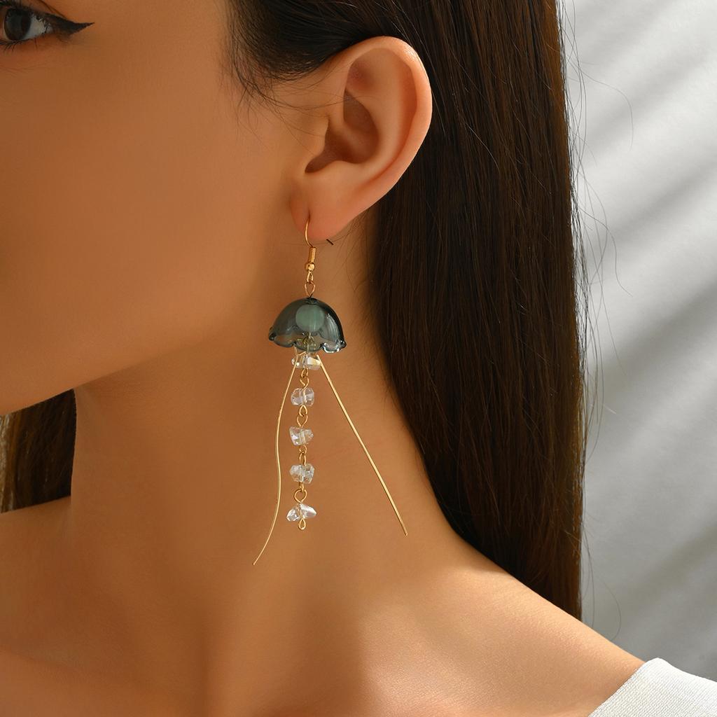 Jellyfish Dangle Earrings Ocean Theme Jewelry Sea Creature Inspired Earrings For Women Teen Girls