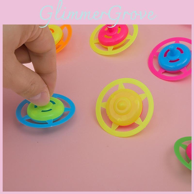 Plastic Spin Kids Gyroscope Toy With Bright Swirl Colors For Fun Play Gift