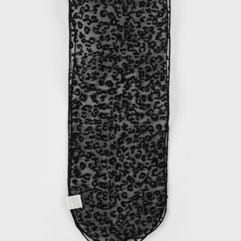 Eireve EȘARFĂ ORGANZA LEOPARD (NEGRU)