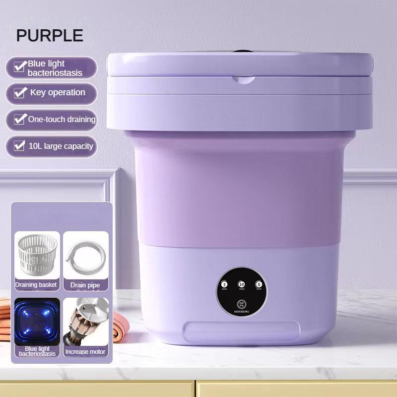 6L/10L Household Large Capacity Underwear Washing Machine Foldable Electric Washer Portable Mini Travel Washing Device