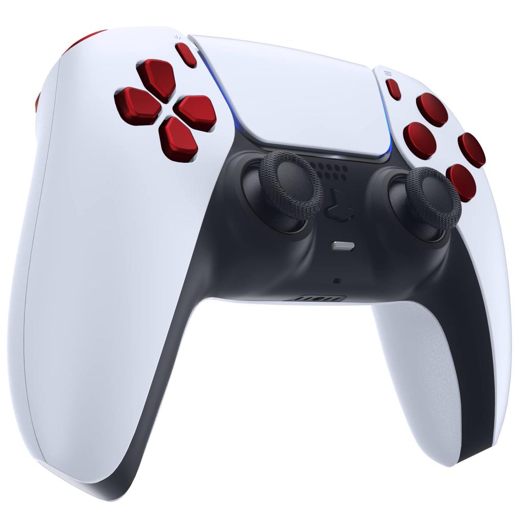 eXtremeRate Replacement for PS5 Controller and Face Compatible with PlayStation 5 Pure Color Full Button Set Not D-Pad (BDM-010 & 020), R1, L1, R2,