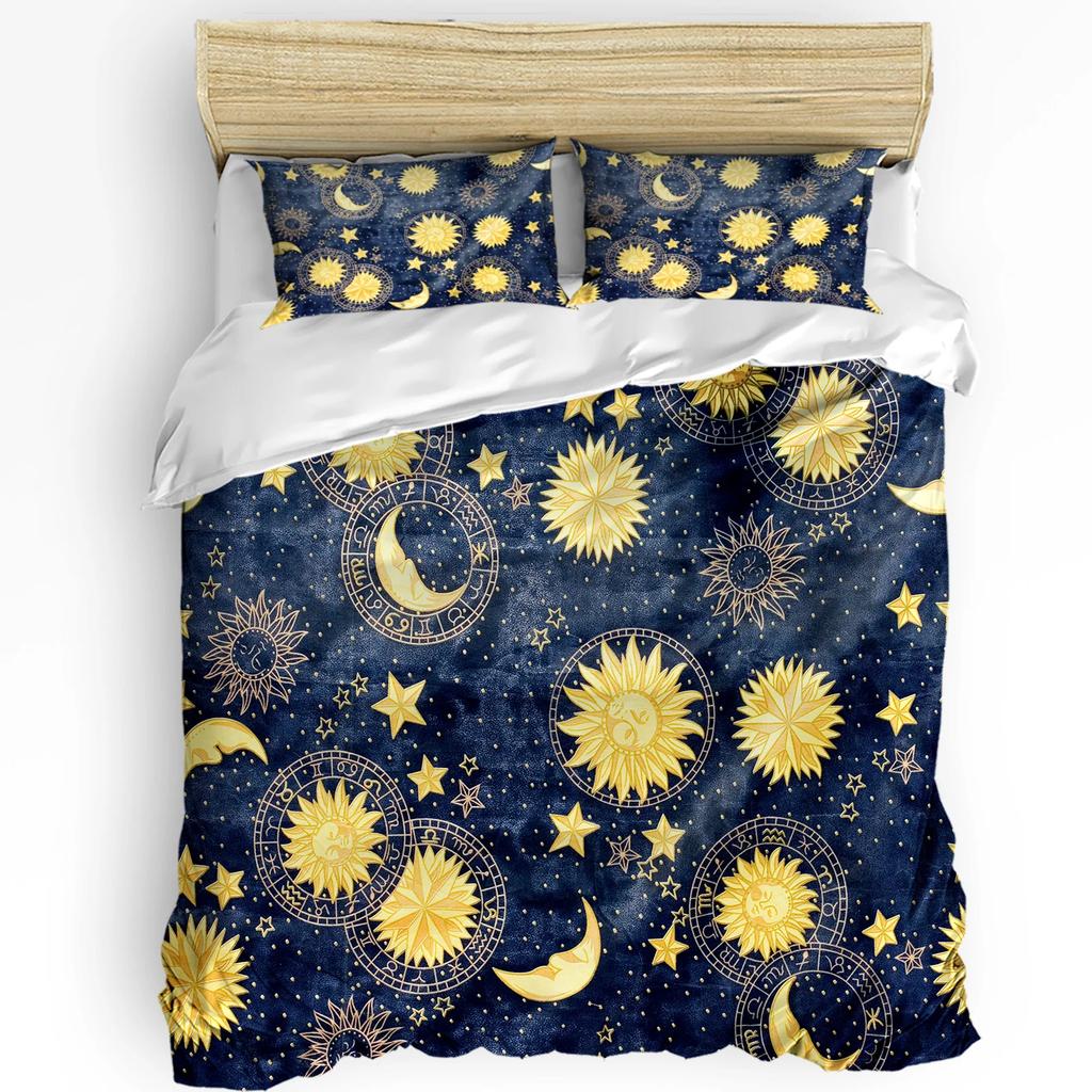Comforter Cloud Universe Moon Space Bedding Set 3Pcs Boys Girls Kids Adult Double Bed Set Home Textile