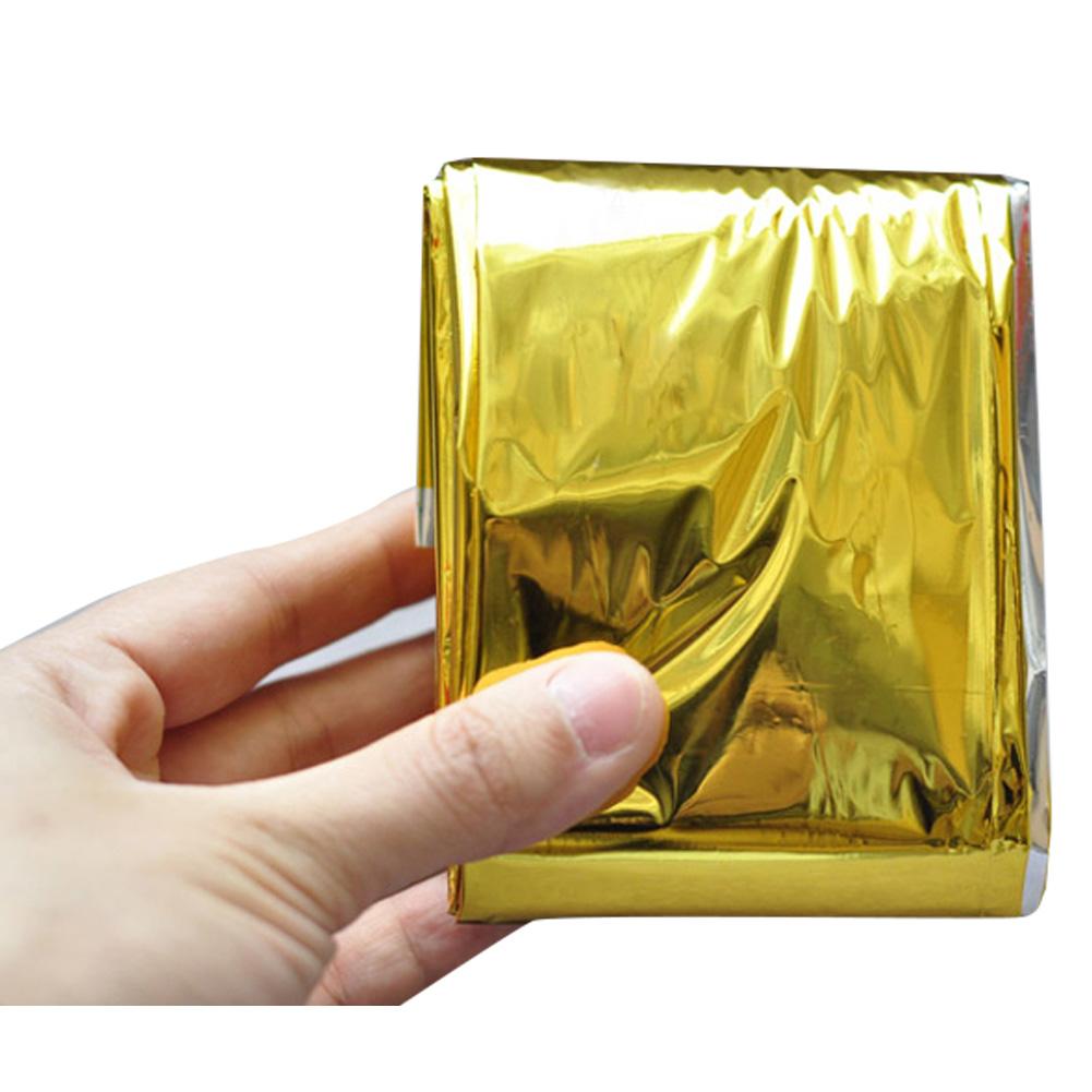 Emergency Blanket Field Survival Rescue Curtain Outdoor Life-saving Silver Plus Gloden Travel Tools