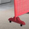 Privacy Screen Holder Wood Frame Thickened Wear Resistant Divider Bracket Wood Base Movable Wheel for Hotel Bedroom Bathroom