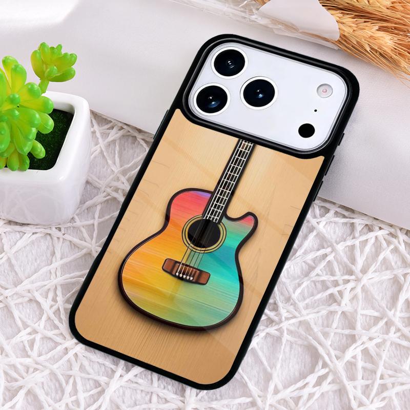 Guitar Music Phone Case for iPhone 17 Air 16 15 11 12 14 13 Pro Max Shockproof Cover