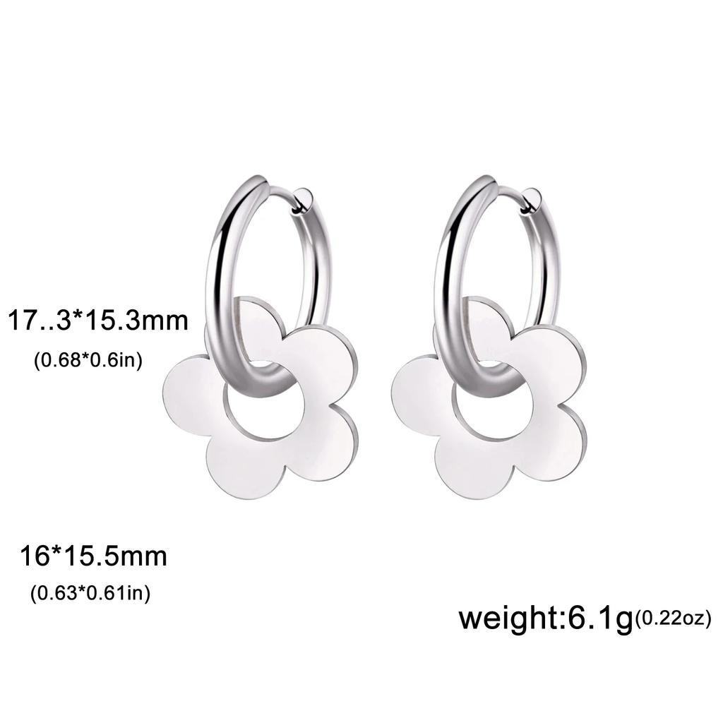 Cazador Cute Flower Drop Earrings for Women 2026 Trending Gold Color Stainless Steel New In Earrings Party Wedding Jewelry Gift