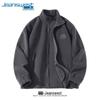 Jeanswest Men's Fleece-Lined Stand Collar Zipper Jacket