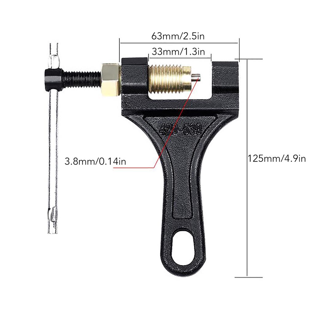 Bike Chain Breaker Iron Universal Black Dedicated Chain Remover Tool for Motorbike