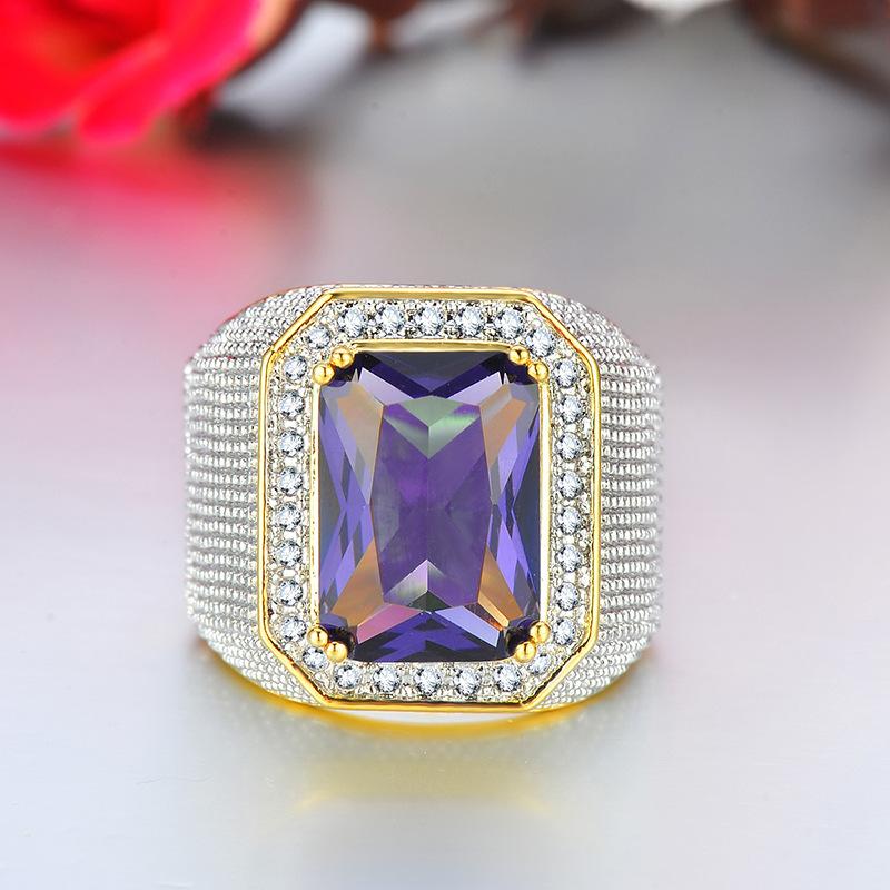 Sace Gems Luksuriøs kobberlegering sirkon bryllup forlovelsesring smykker gave