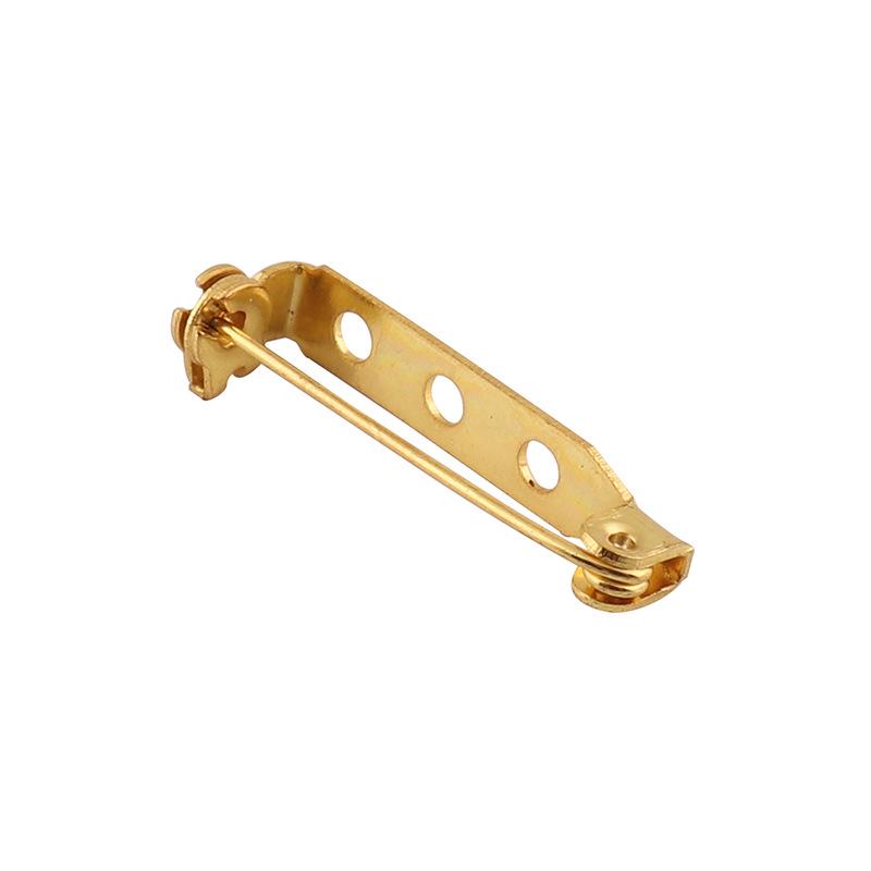 Gold Lockable Safety Brooch Pin for Clothes and Corsage Accessories