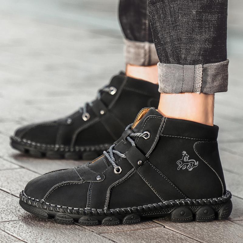 Botines de trekking de cuero al aire libre para hombre Bota de tobillo baja  para caminar comprar a buen precio — entrega gratuita, reseñas reales con  fotos — Joom
