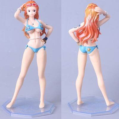 21CM One Piece Japão Jogo Estátua Nami Figura de Anime Roupa de Banho Sexy Menina Figura de Ação em PVC Modelo Brinquedo Boneca Colecionável para Adultos Presentes