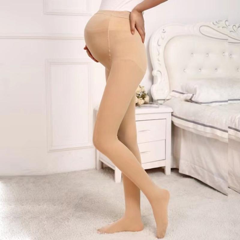 

120d Мягкие VelevtTights для беременных женщин Регулируемые колготки с высокой талией для беременных U-образные леггинсы для поддержки живота Spn one size телесный