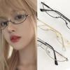 Gafas de montura inferior de media cara de cosplay bidimensional de anime, gafas decorativas de Lolita para hermana mayor real, gafas sexys para fiesta