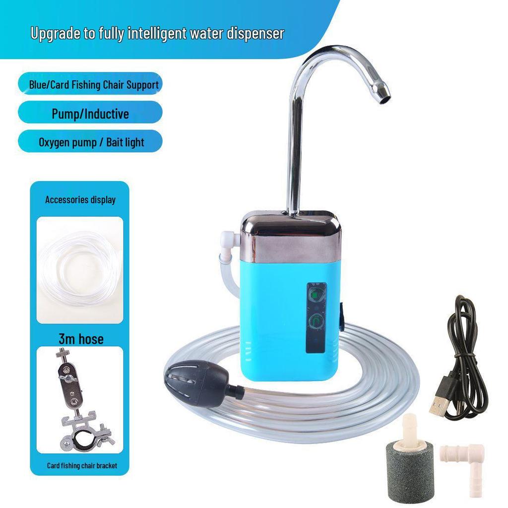 Tragbarer wiederaufladbarer elektrischer Wasserspender für Händewaschen im Freien und Belüfter zum Angeln