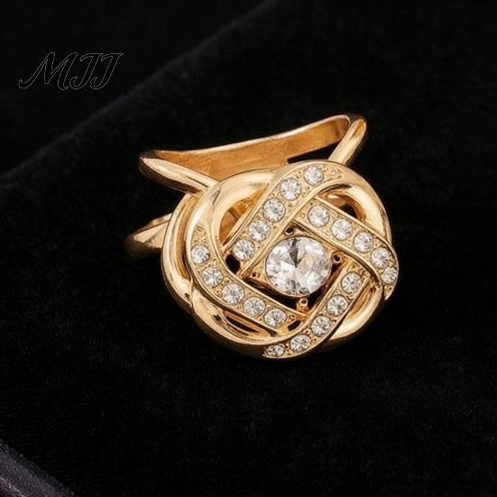 Smooth Sliding Scarf Ring Twist Knot Ring, Rhinestone Holder Decorative Knotted Slide for Women Neckerchiefs Shirts Shawls Buckle