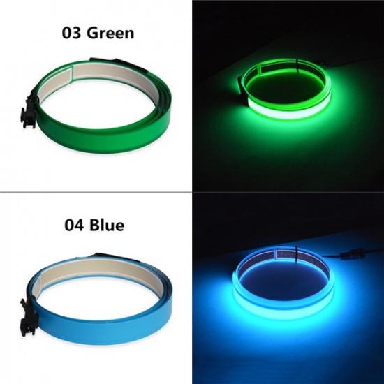 1M Flexible EL Light Tape Led Glow EL Wire Rope Waterproof Cable Battery Powered