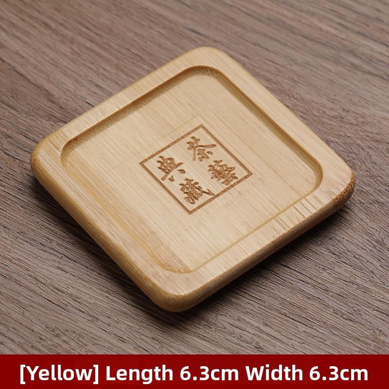 XinXuan Bamboo Tea Ceremony Accories Tea Cup Mat Square Long Rectangle Concave ape Tea Pot Mat Chinese Sle Dining Uten...