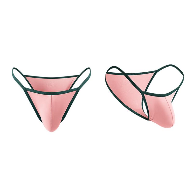 1Pc Nylon Pouch Briefs Breathable Panties Low-rise Underwear High Elastic Thong Men's
