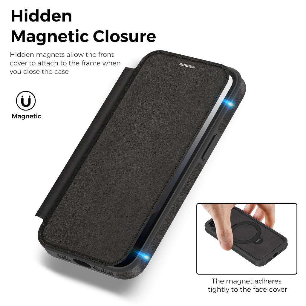 All-Inclusive Fliphoesje Voor iphone 16E Magsafe 360° Draaibare Standaard Reliëf PU Leer Kaartsleuf Contant Geldvakje Hoesje