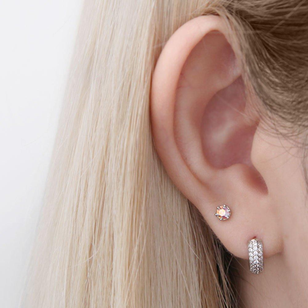 [1+1] Surgical Pin Cubic Piercing Lover Ring 3 types, choose 1, one side for sale