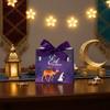 10Pcs Multicolor Eid and Ramadan Gift Boxes Star/Moon Satin Ribbon Bow Ramadan Gift Box Portable DIY Eid Gift Box