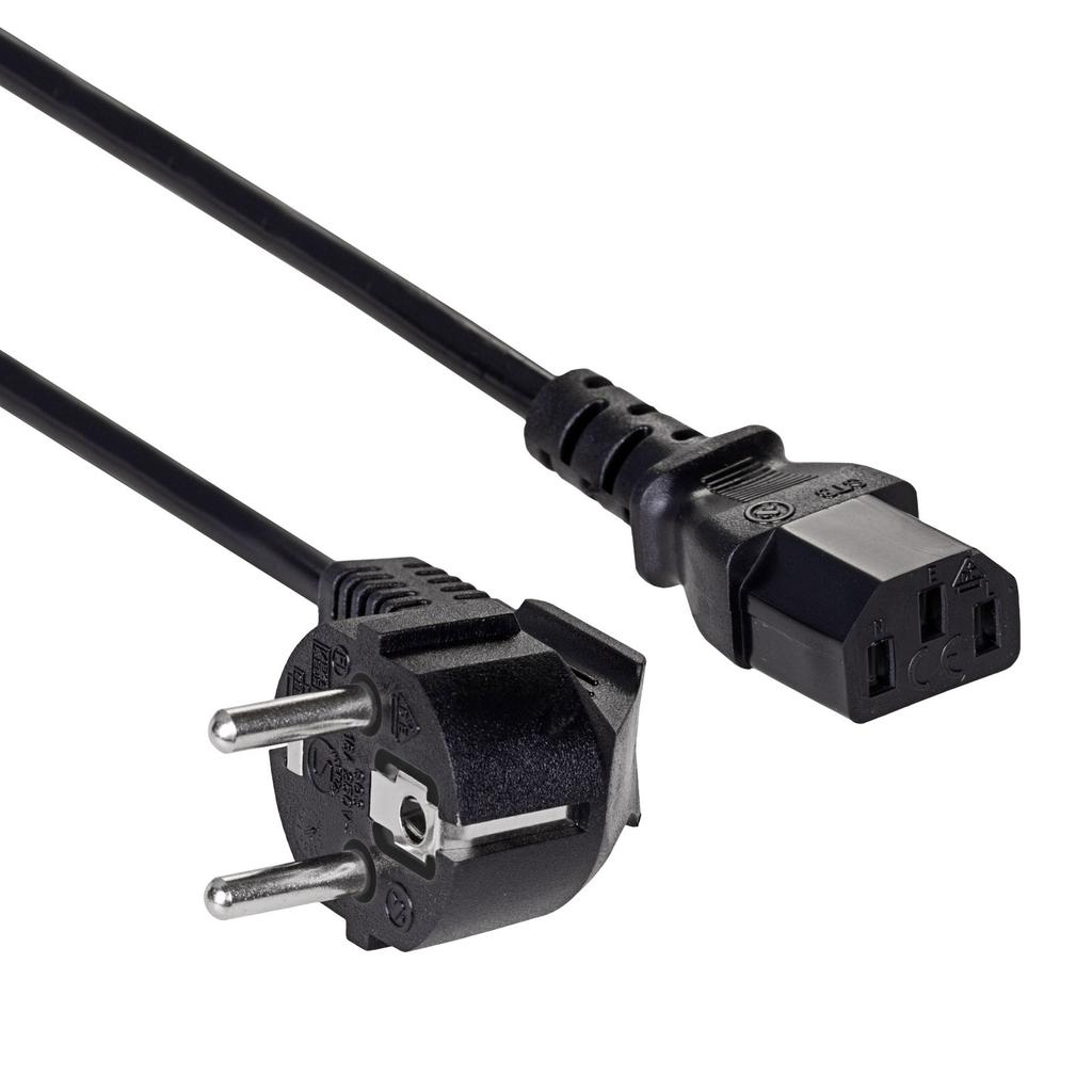 Kabel zasilający ATX Akyga AK-PC-01A 3 pin do komputera IEC C13 / CEE 7/7 1.5m