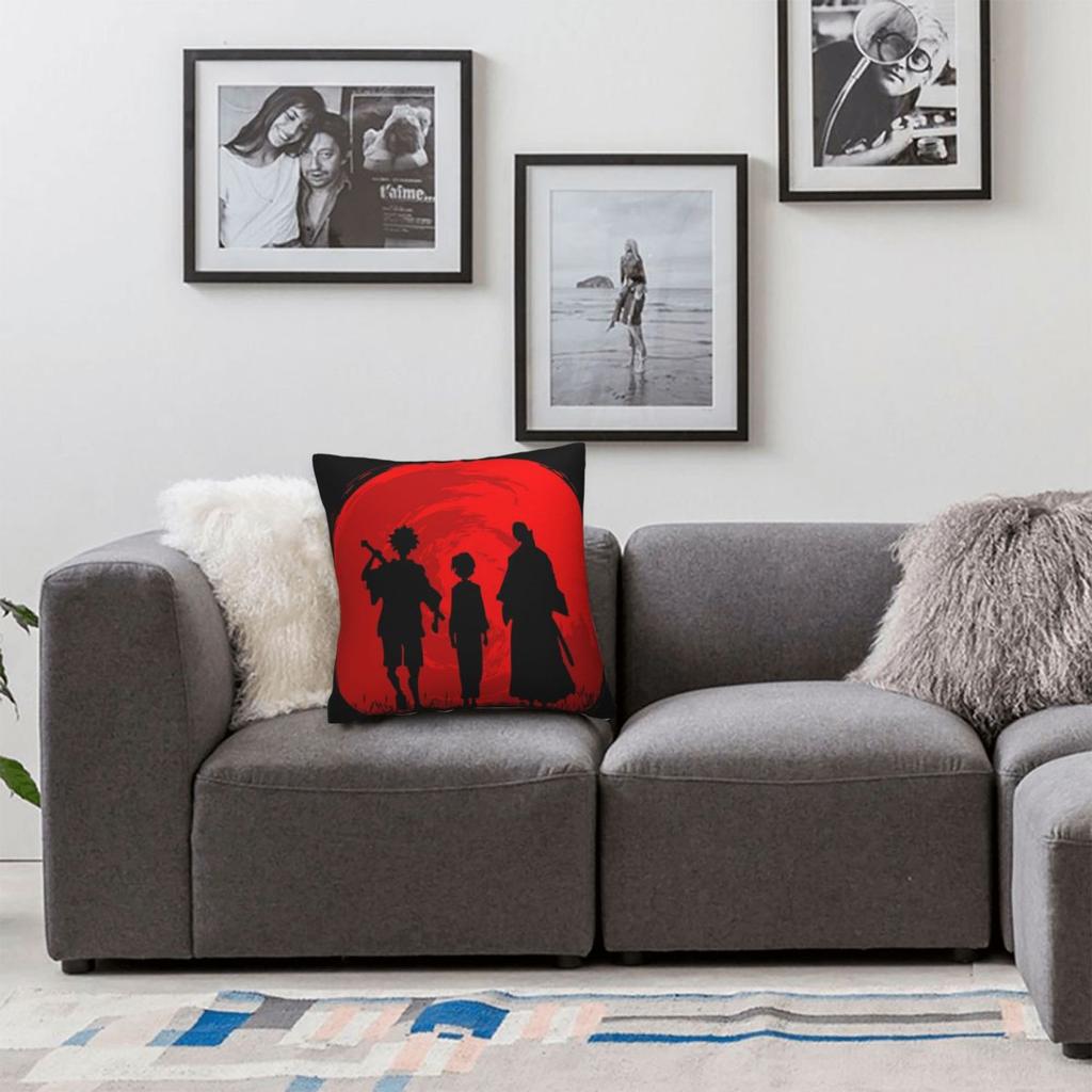 Adventure Samurai Champloo Anime Square Pillowcase Cushion Cover Pillow Case Throw Pillow Cover for Home Sofa Living Room