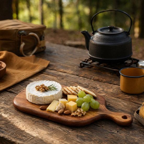 Vegetables Fruits Cutting Board, Wooden Serving Tray, Portable Camping Chopping Board, Nordic Style Cheese Board for Kitchen Home Restaurant Use