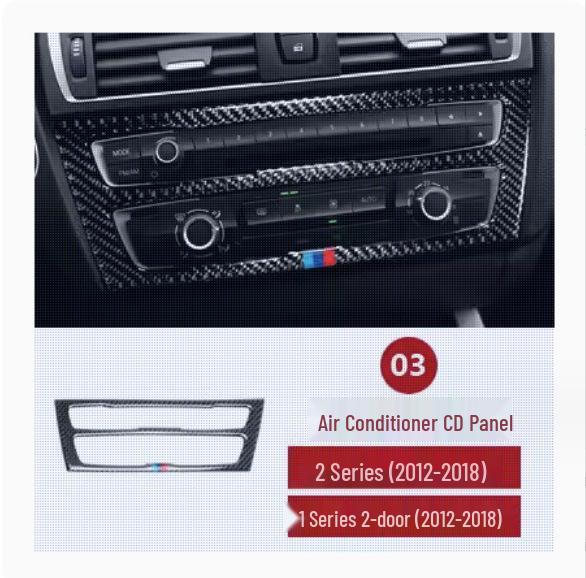 BMW řady 1 & 2 F20/F21 Středová konzole a obložení řadicí páky z uhlíkových vláken