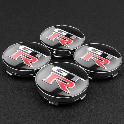 4×60MM GTR Logo Emblem Wheel Center Hub Caps Car Auto Wheel Hub Cover Badge Hubcaps Rim Accessories