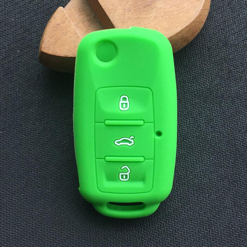 Silicone Car Key Cover Case for VW Volkswagen polo passat b5 Tiguan Golf T4 for Seat Leon Altea Ateca For Skoda Octavia Superb