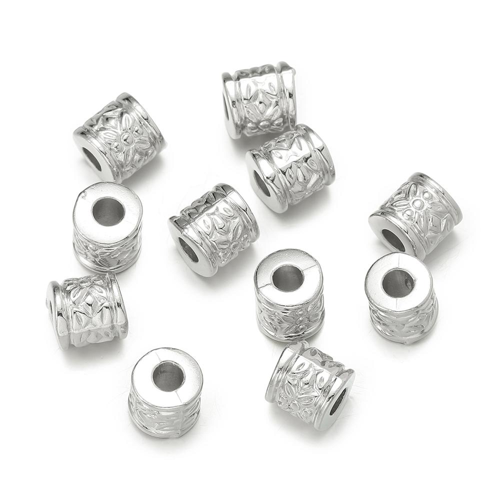 50pcs/lot CCB Spacer Beads Charms Antique Silver Color Spacer Beads Charms Pendants For DIY Bracelets Jewelry Making Accessories