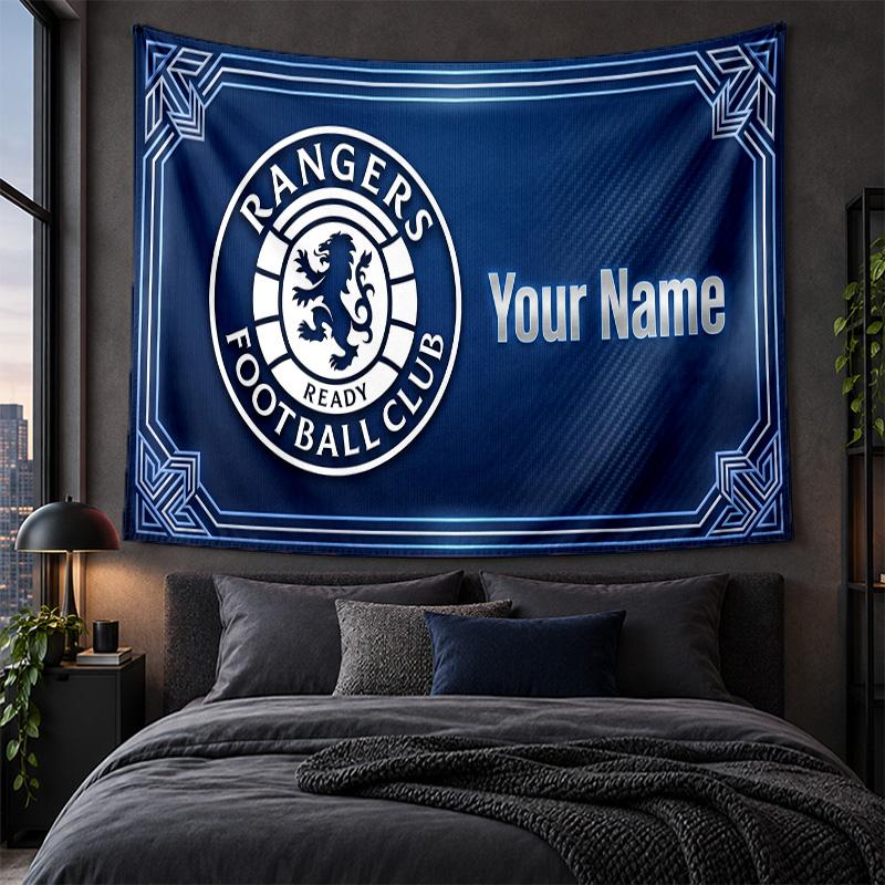 Personalisierte Wandbehänge Rangers FC Muster Kunst Hintergrundtuch