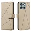 For Motorola Moto G56 5G Case BINFEN COLOR BF35 Geometry Imprinted Leather Phone Cover RFID Blocking Wallet Stand