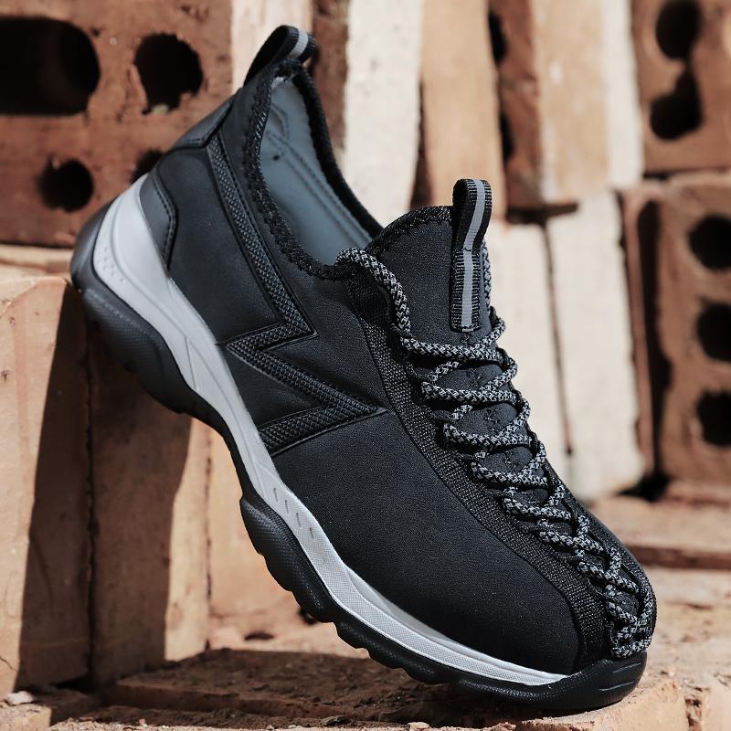 

Модне PARZIVAL Високоякісне захисне взуття Чоловіче дихаюче сталеве носок Робочі кросівки Непорушне взуття Робоче взуття проти проколів Спортивне 46 чорний