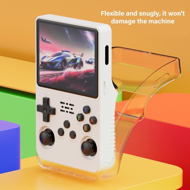 Shock Absorbing Case Shell with Precise Cutout for R36S Handheld Game Console Offer Full Body Protective & Enhances Grip