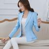 Autumn Women Black Blazer Lotus Leaf Work Wear Female Fashion Suit
