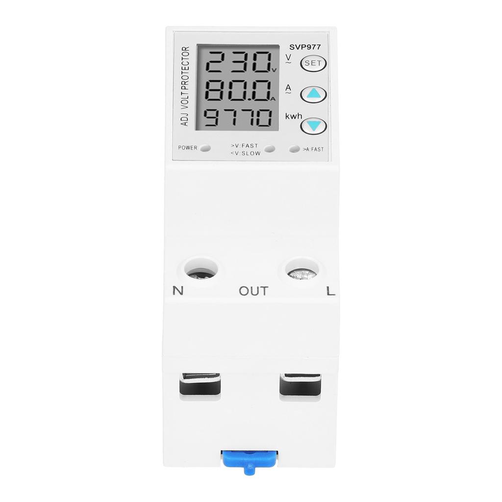 Monitoring Protector Adjustable Voltage Power Current Display Protection Device 230VAC 50 60Hz