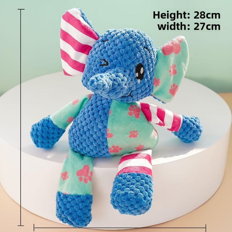 

Вокальные игрушки для кошек, плюшевые игрушки для собак, прорезывание зубов, прочные интерактивные товары для собак, игрушки для кошек Deep blue elephant toy