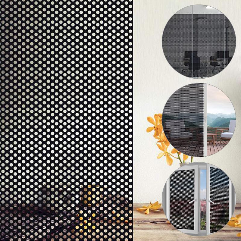 Self-adhesive Glass Window Mesh Sticker Anti-UV Car Office Window Sunshade Glass Heat Insulation Film Room Privacy Stickers