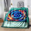 Anime Yu Gi Oh Card Throw Blanket Blue Eyes White Dragon Anime Cartoon Soft Plush Blanket Bedroom Bedspread Home Decor