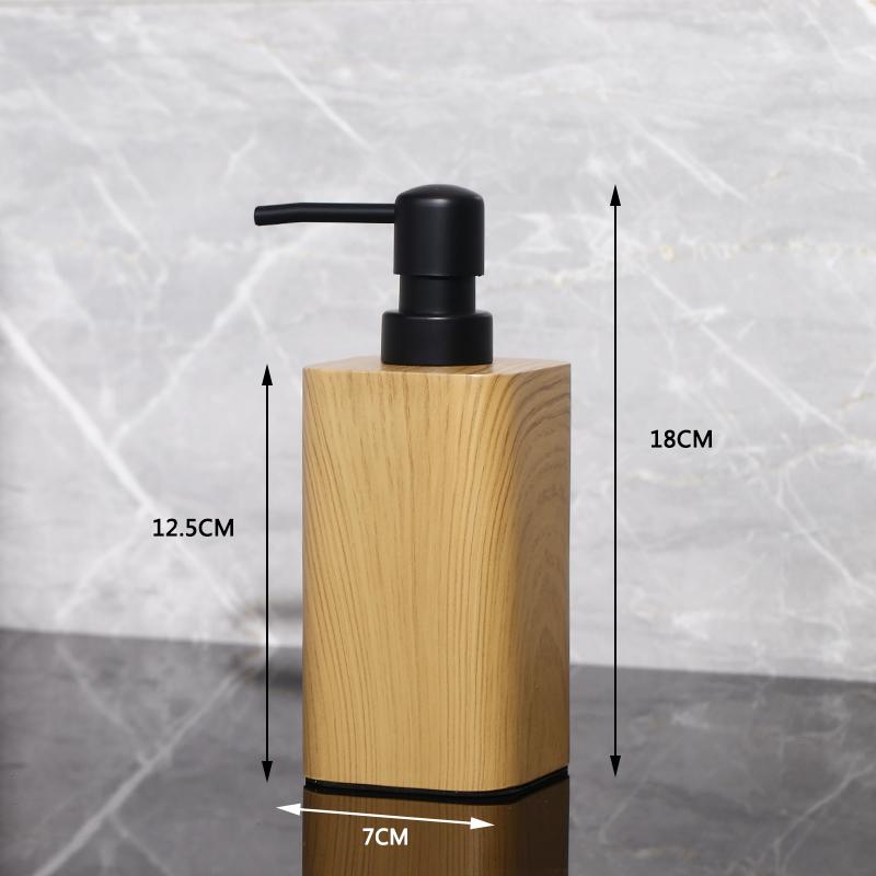 Wood Grain Hand Sanitizer Bottle Household Press Shampoo Water Filling Empty Bottle Hotel Soap Dispenser Bathroom Accessories