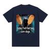 Today I Will Eat Two Corndogs Graphic T-Shirt Skeleton Meme Men's Vintage Gothic Short Sleeve T-shirts Cotton T Shirts