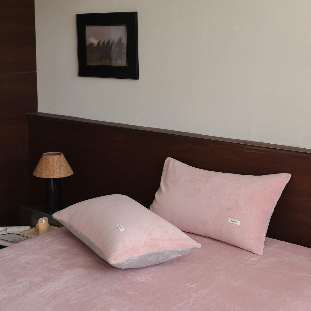 2PCS Soft Milk Velvet Pillowcase Comfortable Pillow Case Simple Pillowcase Autumn and Winter