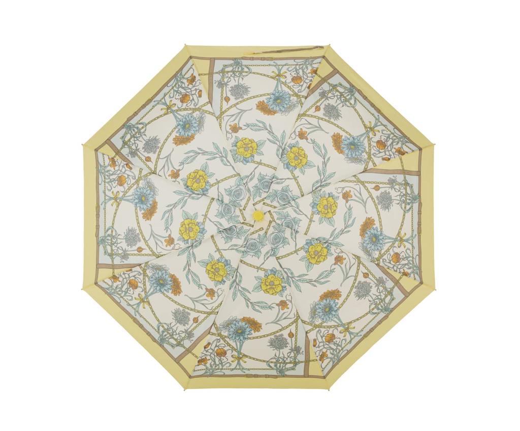 Miyajima Folding Umbrella 55cm Windproof Bone Chain Scarf Yellow Hand Open UV Protection Coating [12830]