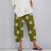 2020 Women's Loose Dandelion Print Elastic Waist Pocket Pants