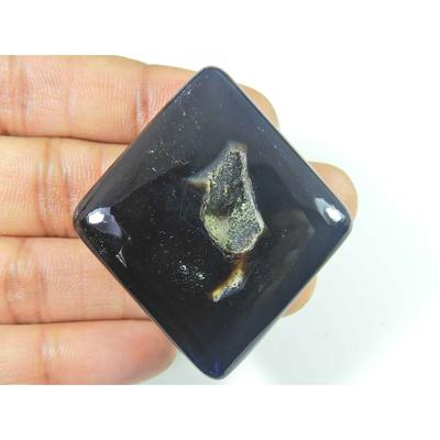 43X50MM Black Onyx Agate Druzy Octagon Mineral Cabochon Loose Gemstone 102Ct SK-3028