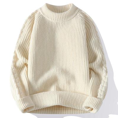 Nieuwe Herfst- en Winter Dikke Warme Trui Slim Fit Herentrui Heren Multi-Color Pullover Gebreide Trui